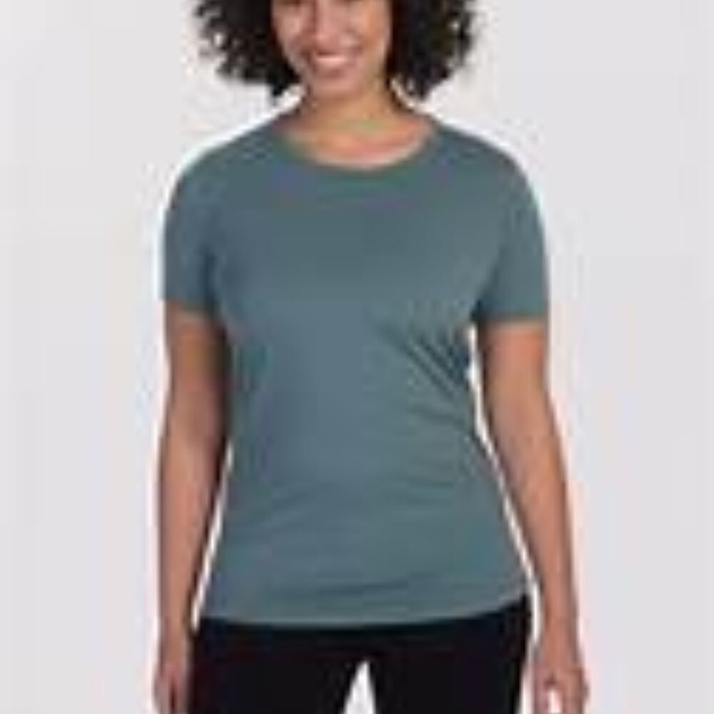 Woolx Liza Short Sleeve Shirt - Limited Edition Color Hunter - EUC